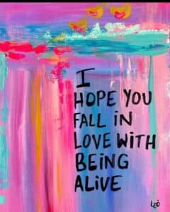 Painting with quotation by Leo.