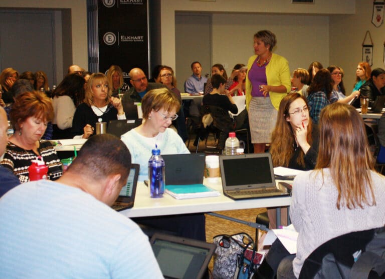 Elkhart Large Group_with Kim strobel during workshop