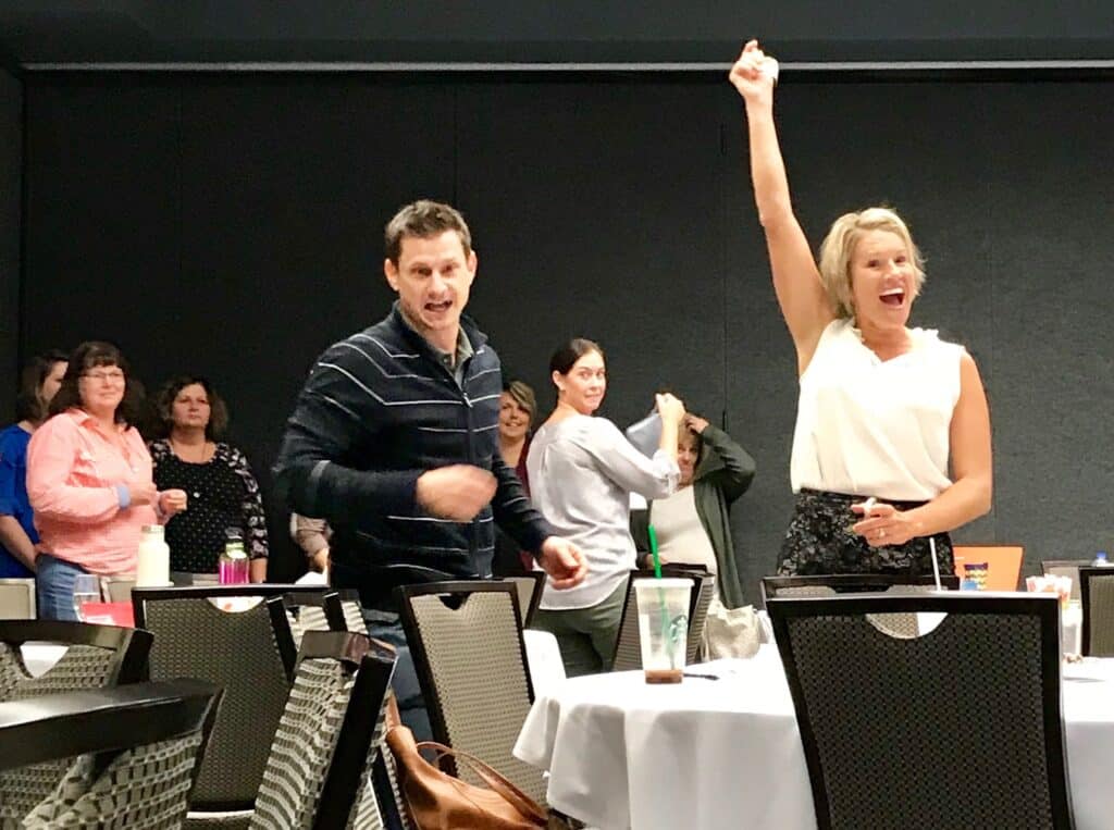 Kim strobel executing a flipped classroom workshop