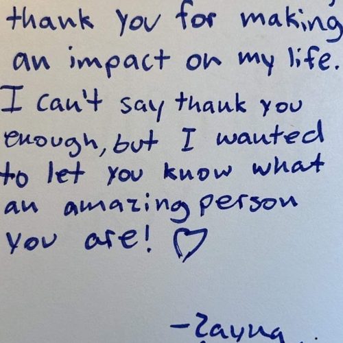 Teacher Note from a student