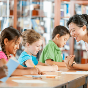 students doing activity