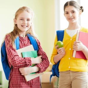 2 happy female students