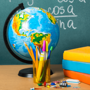 globe on top of the table