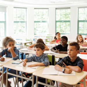 students sitting inside the classroom