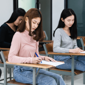 students taking summative assessment