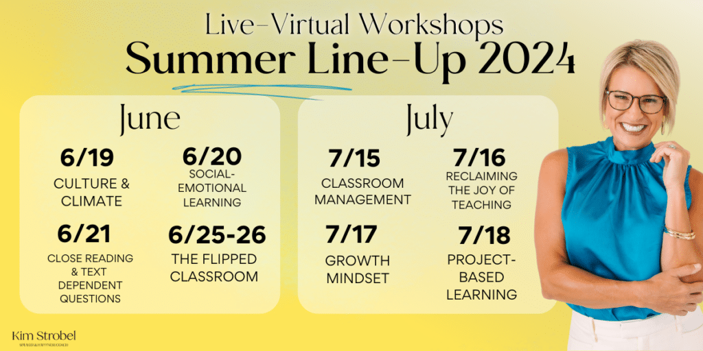 List of Summer Live Workshops.